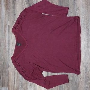 U2B burgundy top